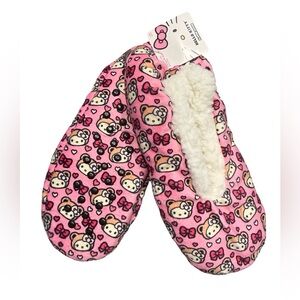 Hello Kitty Women’s Cozy Socks Bow Print and Faux Fur Lining